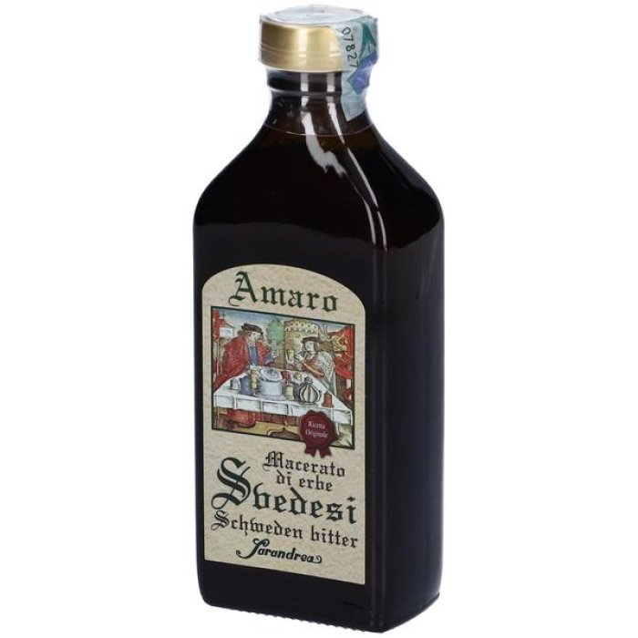 Amaro Svedese Sarandrea 200 ml – Liquore a Base di Erbe Amare Digestive e Depurative Amaro Svedese Sarandrea 200 ml – Liquore a Base di Erbe Amare Digestive e Depurative