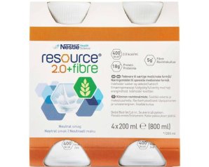 Resource 2 Fibre neutro 4x200 ml - alimento a fini medici speciali ipercalorico con fibre