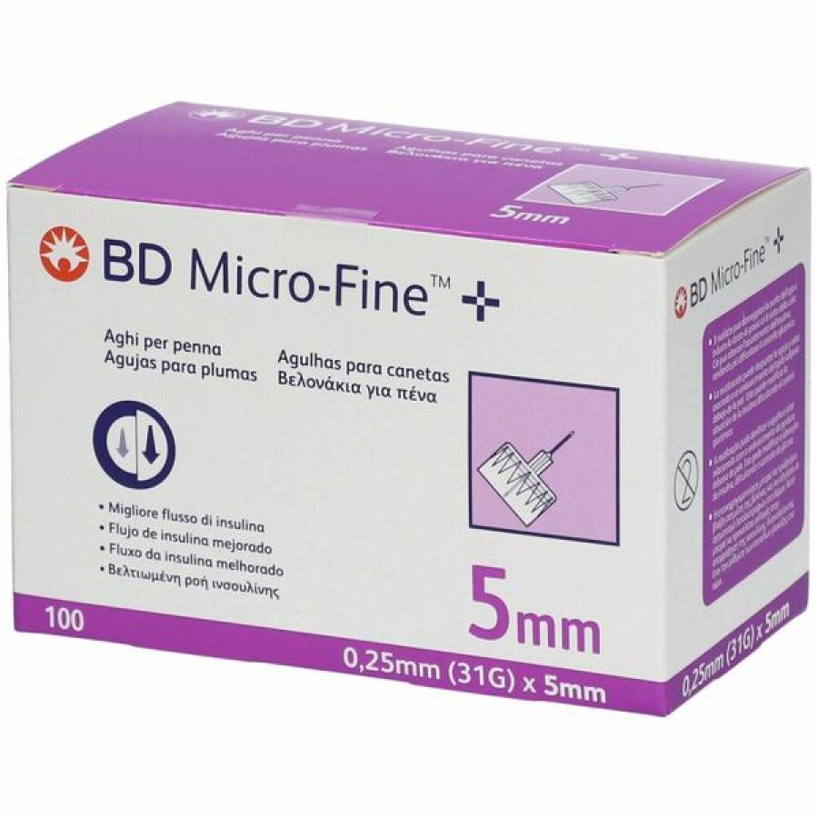 Medifarm Ago Per Penna Da Insulina Bd Microfine 31 Gaue 5 Mm 100 Pezzi Medifarm Ago Per Penna Da Insulina Bd Microfine 31 Gaue 5 Mm 100 Pezzi
