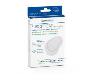 Europtical occlusore oculare neutro 5 x 7 x 8,2 cm confezione da 6 pezzi