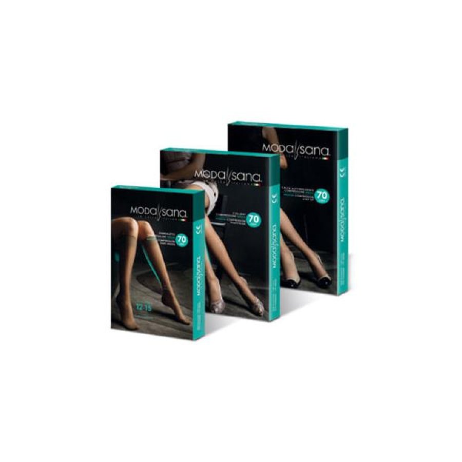 Calze autoreggenti a compressione leggera Modasana 70 denari colore Playa taglia 4 Nottingham Calze autoreggenti a compressione leggera Modasana 70 denari colore Playa taglia 4 Nottingham