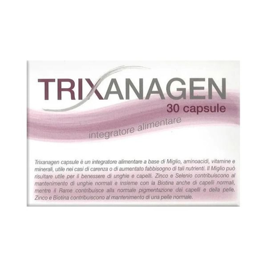 Trixanagen 30 Capsule Integratore per Capelli Anticaduta e Rinforzante Trixanagen 30 Capsule Integratore per Capelli Anticaduta e Rinforzante
