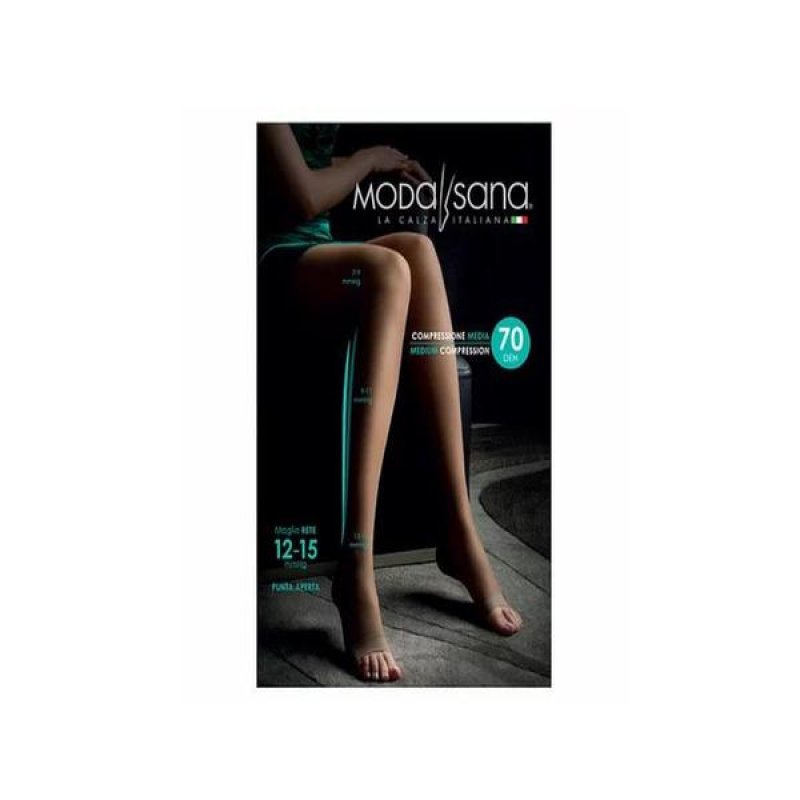 Calze autoreggenti a compressione leggera 70 denari Modasana Playa colore naturale taglia 3