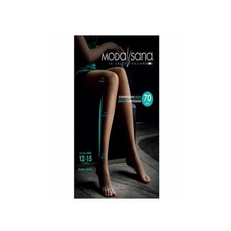 Calze autoreggenti a compressione leggera 70 denari Modasana Playa colore naturale taglia 3 Calze autoreggenti a compressione leggera 70 denari Modasana Playa colore naturale taglia 3