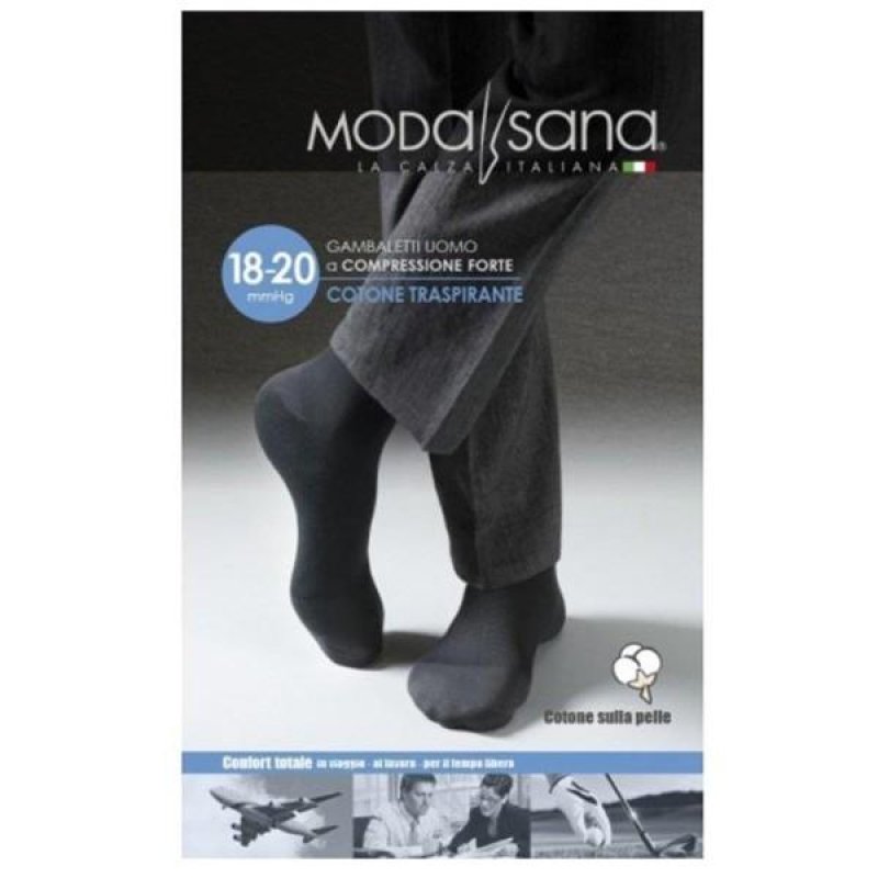 Gambaletto a compressione graduata Modasana Loto colore blu misura media