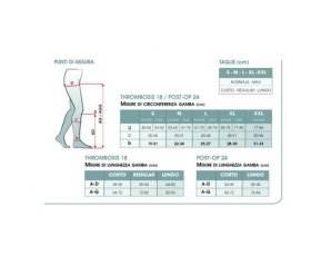 Calza Elastica Antitrombosi Thrombosis 18 Mono per Gamba Sinistra, Dispositivo Medico per Prevenzione della Trombosi Venosa