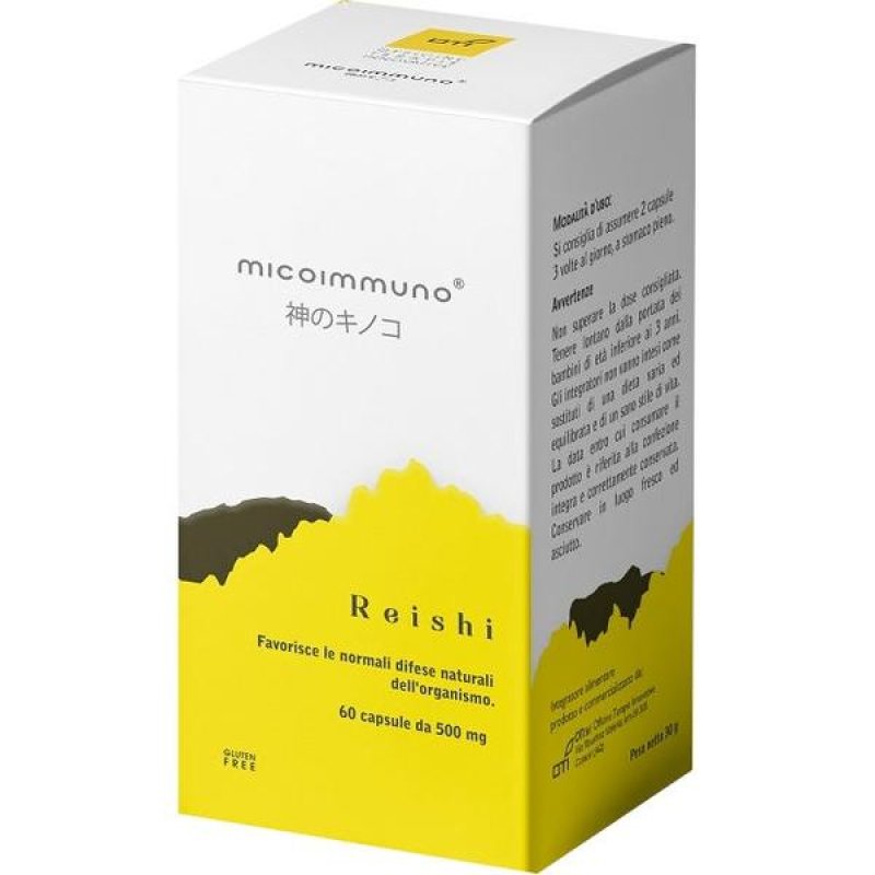 Integratore Rheishi Micoimmuno 60 Capsule Oti ai Funghi Reishi per Sostenere le Difese Immunitarie Integratore Rheishi Micoimmuno 60 Capsule Oti ai Funghi Reishi per Sostenere le Difese Immunitarie