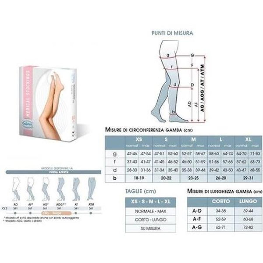 Gloriamed MCR Gambaletto a Compressione Graduata 281 Maglia Liscia Gloriamed MCR Gambaletto a Compressione Graduata 281 Maglia Liscia