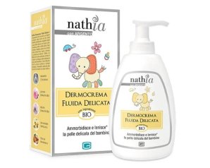 Nathia Dermocrema Fluida 200 ml Crema Corpo Idratante Lenitiva per Pelle Secca e Sensibile
