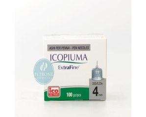 Icopiuma ExtraFine - Aghi Per Penna Da Insulina G32 0,23 x 4 mm 100 Pezzi