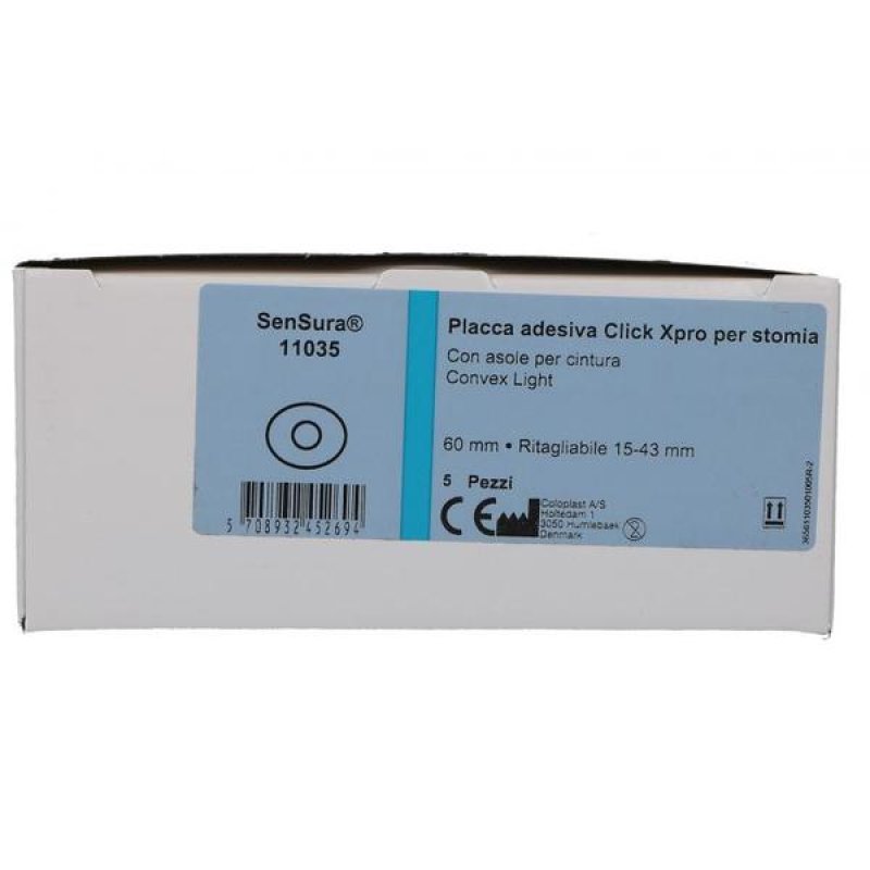 Placca adesiva per stomia Coloplast SenSura Xpro a due pezzi, foro regolabile 15-43 mm, confezione da 5 pezzi Placca adesiva per stomia Coloplast SenSura Xpro a due pezzi, foro regolabile 15-43 mm, confezione da 5 pezzi