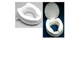 Rialzo per Water Closet con Bidet e Copri Sedile 14 cm Help – Sedile Rialzato per Toilette per Anziani e Disabili