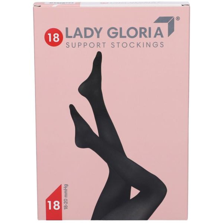 Ladygloria 18 Gambaletto a Compressione Graduata Nero Taglia 5 Calze Elastiche Riposanti Donna Ladygloria 18 Gambaletto a Compressione Graduata Nero Taglia 5 Calze Elastiche Riposanti Donna