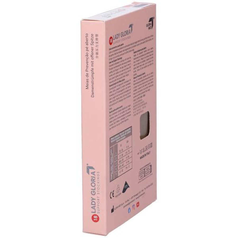 Ladygloria 18 Calze Autoreggenti Donna a Compressione Graduata 18 mmHg per Gambe Leggere, Taglia 5 Ladygloria 18 Calze Autoreggenti Donna a Compressione Graduata 18 mmHg per Gambe Leggere, Taglia 5
