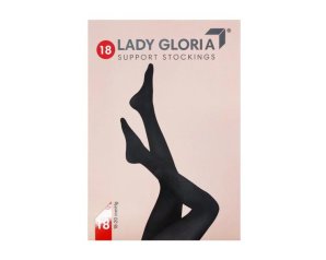 Ladygloria 18 Calze Autoreggenti Donna a Compressione Graduata Colore Nero Taglia 5