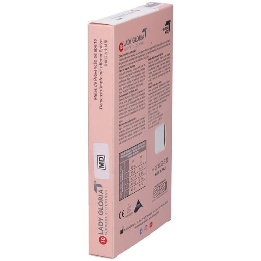 Calze autoreggenti donna a compressione graduata LadyGloria 18 colore Sahara taglia 1 Calze autoreggenti donna a compressione graduata LadyGloria 18 colore Sahara taglia 1