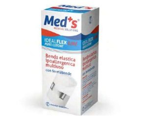 Med's Ideal Flex Line Benda Elastica Ipoallergenica Multiuso 4,5m x 8cm 1 pezzo