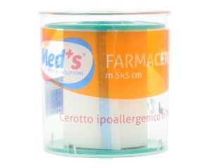 Meds Cerotto Trasparente in Rotolo 5 m x 5 cm – Cerotto Medico Ipoallergenico Traspirante per Medicazioni e Fissaggi