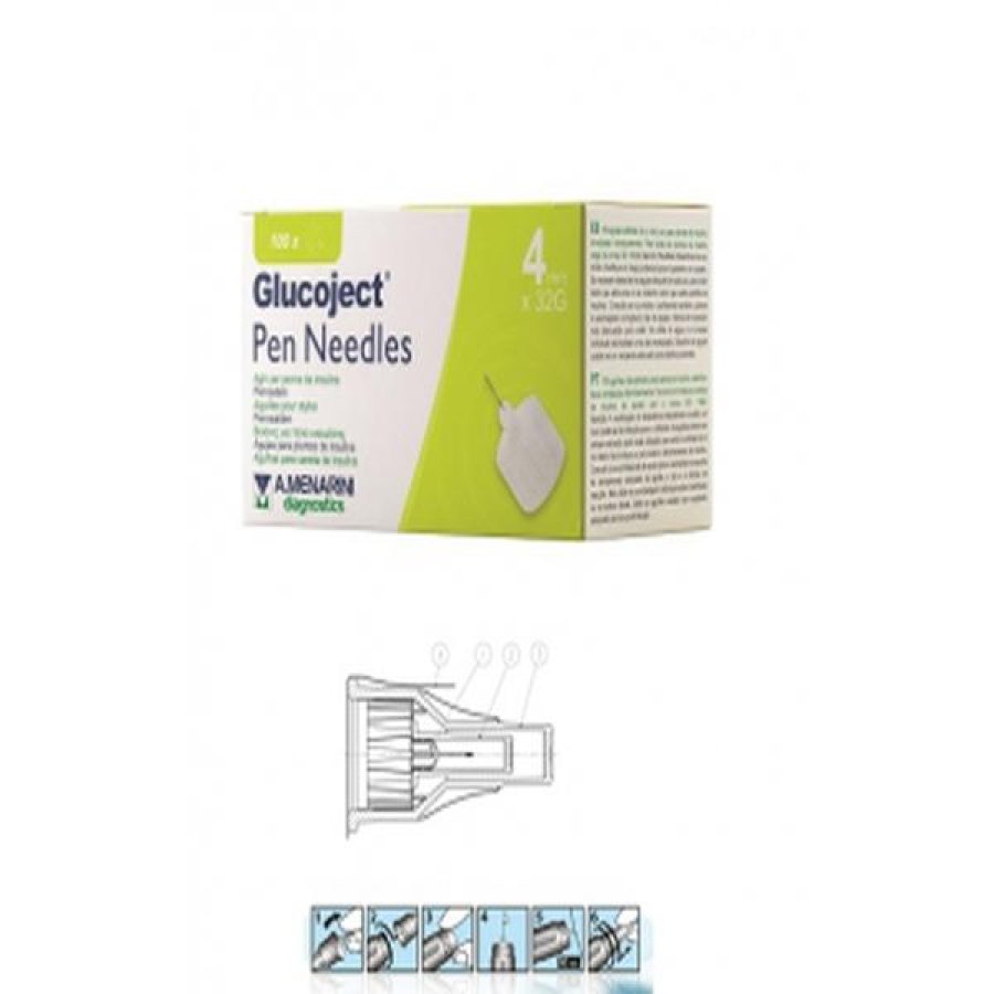 Farmac-zabban Ago Per Penna Da Insulina Gauge 32 Lunghezza 4 Mm 100 Pezzi Farmac-zabban Ago Per Penna Da Insulina Gauge 32 Lunghezza 4 Mm 100 Pezzi