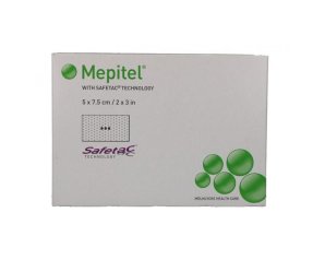 Mepitel Cerotto in Silicone 5 x 7,5 Centimetri 10 Pezzi – Medicazione Avanzata Non Aderente per Ferite e Ustioni