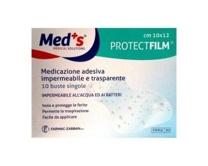 Meds Protect Film Medicazione Poliuretano Impermeabile Adesiva 10 Pezzi