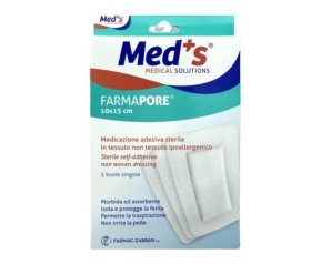 Med's Farmapore - Medicazione Adesiva Sterile Cm12x12 Astuccio 5 Pezzi