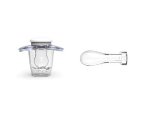 Mebby succhietto asimmetrico con tettarella 0-6 mesi Boy - succhietto in silicone per neonati