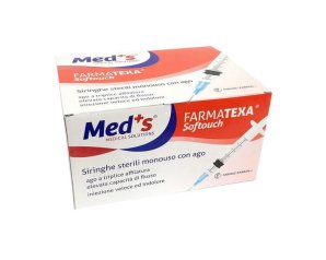 Med's Farmatexa - Softouch Siringa Sterile 10 ml Eccentrico con Ago 1 Pezzo