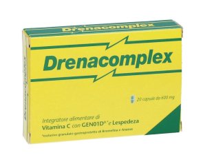 Drenacomplex Integratore Drenante 20 Capsule da 600 mg per Gambe Leggere e Azione Depurativa