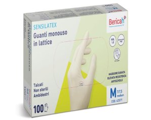 Sensilatex guanti monouso in lattice taglia M 100 pezzi