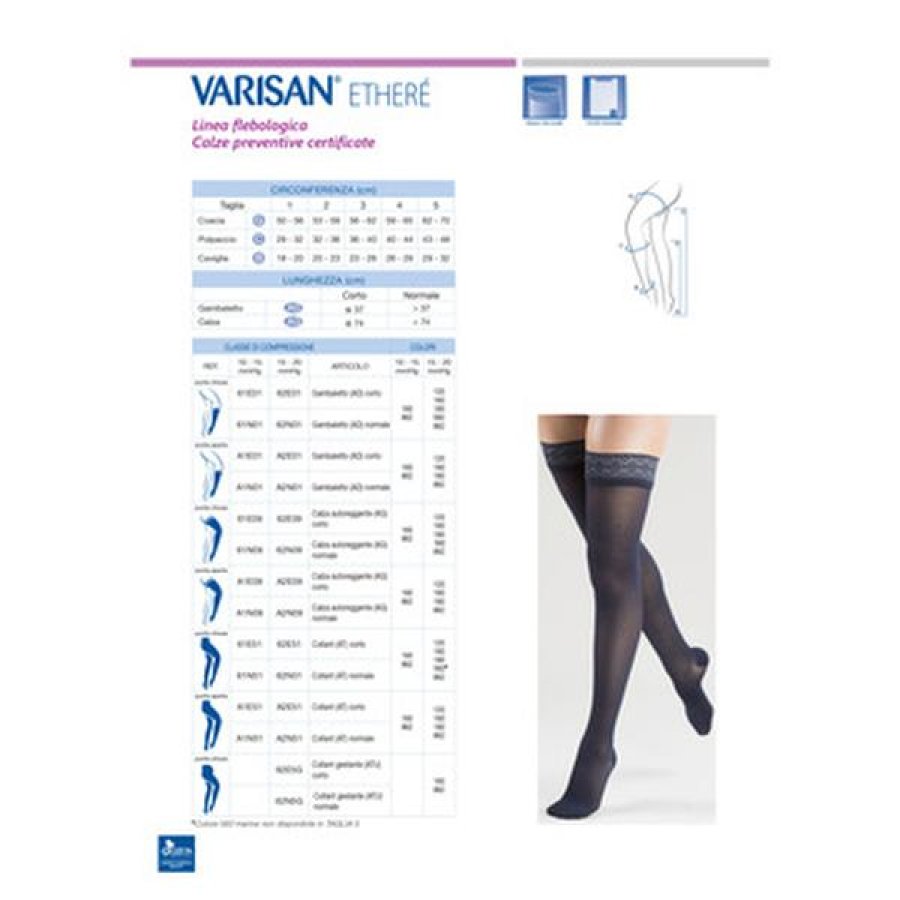 Varisan Etherea 1520 collant ATU punta chiusa colore noce tg 5 calza elastica 15-20 mmHg Varisan Etherea 1520 collant ATU punta chiusa colore noce tg 5 calza elastica 15-20 mmHg