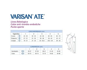 Varisan ETH 1520 calza autoreggente punta aperta n.2 - calza elastica terapeutica 15-20 mmHg
