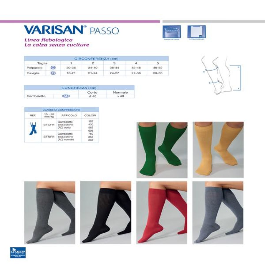 Varisan Passo AD 1520 SE gambaletto nero 3N 15-20 mmHg calza a compressione Varisan Passo AD 1520 SE gambaletto nero 3N 15-20 mmHg calza a compressione