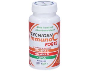 Tecnigen Inmuno C Forte 60 capsule - integratore con vitamina C D e zinco per sistema immunitario