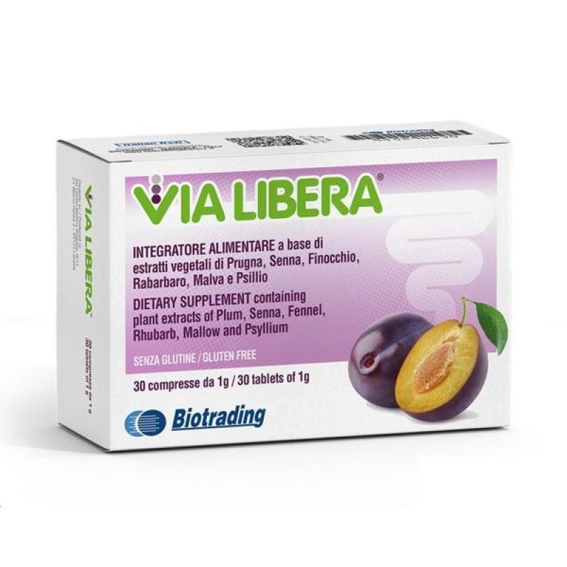Via Libera 30 compresse - integratore per benessere intestinale e digestivo Via Libera 30 compresse - integratore per benessere intestinale e digestivo