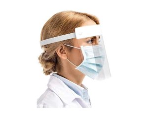 Anyway Maschera con Visiera Protettiva Trasparente per Viso, Schermo di Sicurezza Antischizzi, Dispositivo di Protezione Individuale, 1 Pezzo