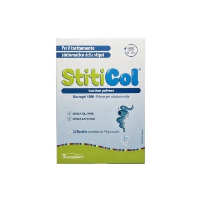 STITICOL 20 Bustine da 20 Millilitri Sciroppo Lassativo Orale per the Constipation and Benessere Intestinale di Bambini e Adulti STITICOL 20 Bustine da 20 Millilitri Sciroppo Lassativo Orale per the Constipation and Benessere Intestinale di Bambini e Adulti