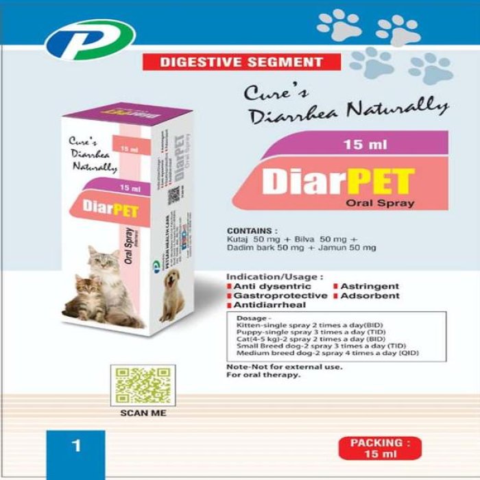 Diarpet 20 Compresse Antidiarroiche per Cani e Gatti &ndash; Integratore per Diarrea Acuta e Cronica