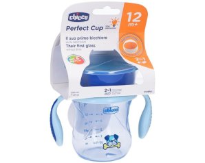 Chicco tazza Perfect 360 azzurra 12m+ - tazza antigoccia 360 per bambini