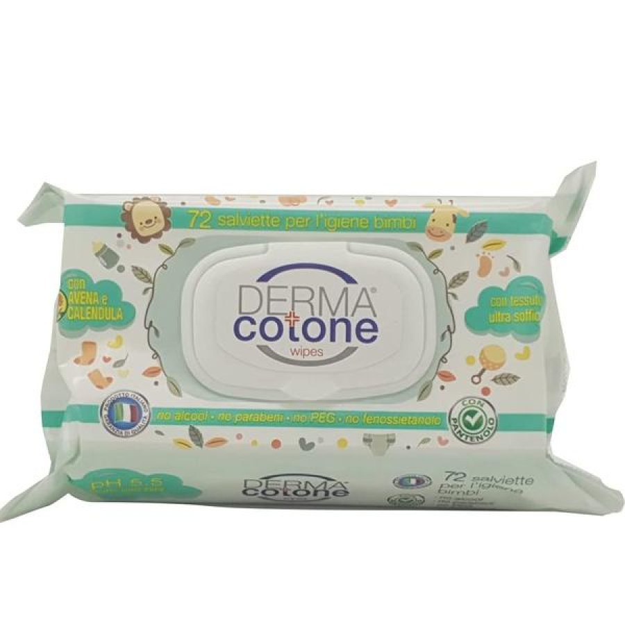 Dermacotone Salviettine Detergenti Baby al Talco 72 Pezzi Dermacotone Salviettine Detergenti Baby al Talco 72 Pezzi