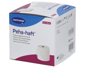 Peha Haft Benda Coesiva Elastica Autoaderente in Tessuto Senza Lattice 8 cm x 20 m per Fissaggio di Medicazioni