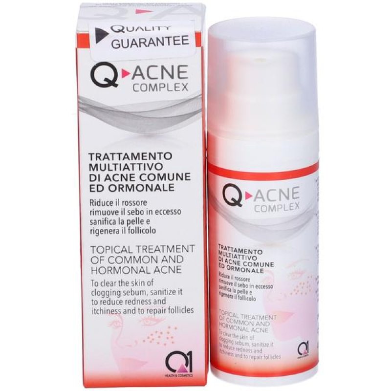 Q-ACNE Kit Trattamento Acne 2 Pezzi &ndash; Kit Completo Anti Imperfezioni per Pelle Grassa e Impura