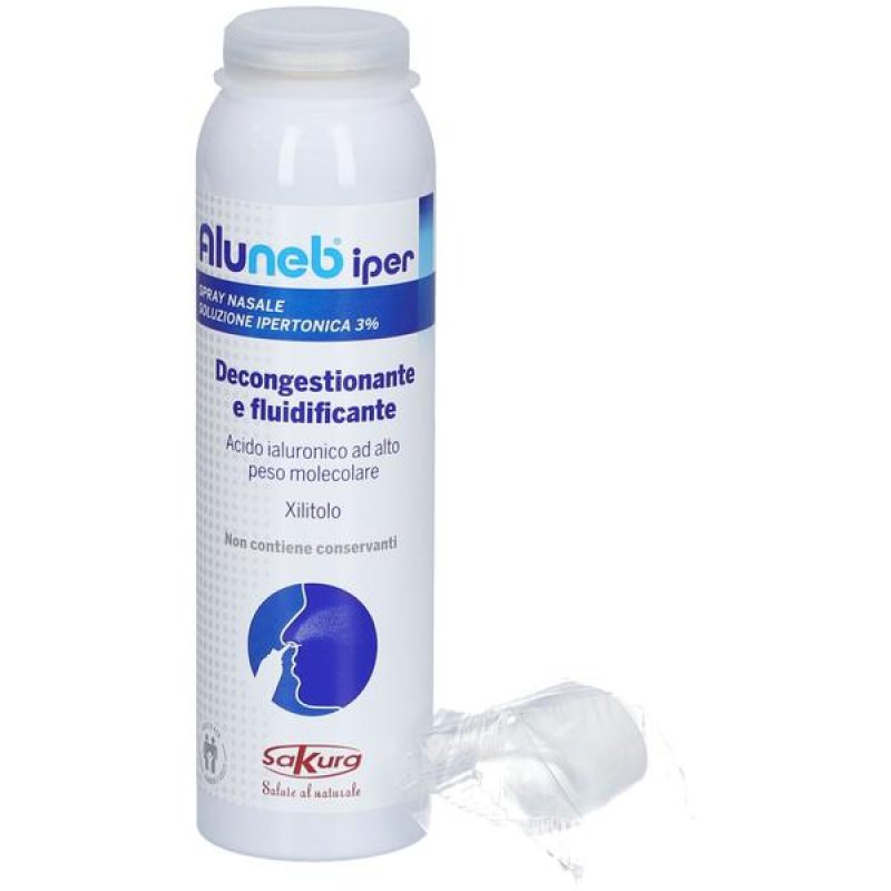 Aluneb soluzione ipertonica spray nasale 125 ml - igiene nasale e sollievo dal naso chiuso