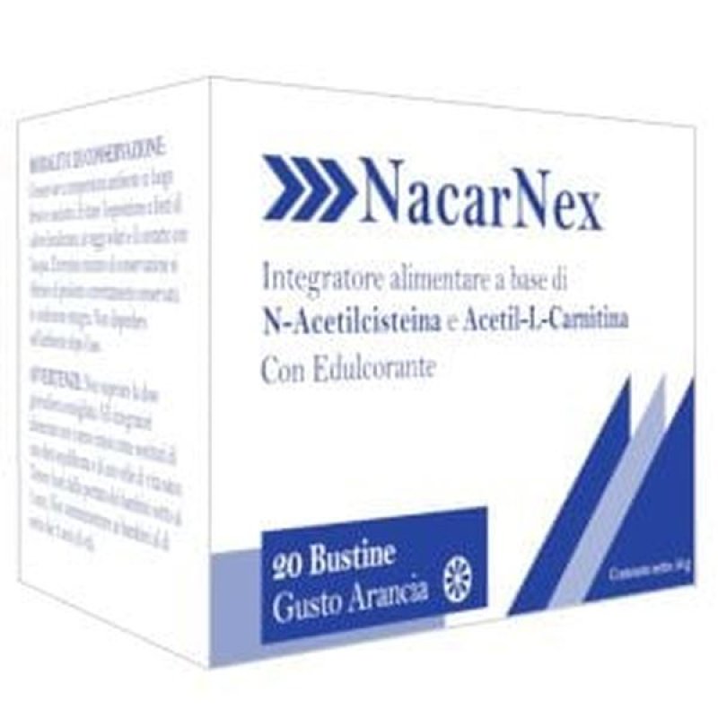 Nacarnex 20 bustine - integratore mucolitico per vie respiratorie Nacarnex 20 bustine - integratore mucolitico per vie respiratorie
