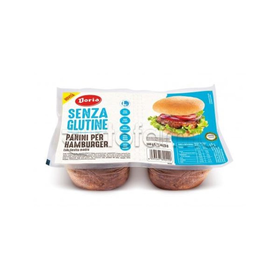 Doria Panini per Hamburger Senza Glutine 4 x 75g Doria Panini per Hamburger Senza Glutine 4 x 75g