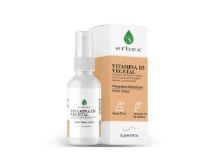 Erbex Vitamina D3 Veg Spray Orale Integratore Vegetale Alta Concentrazione 20 Millilitri