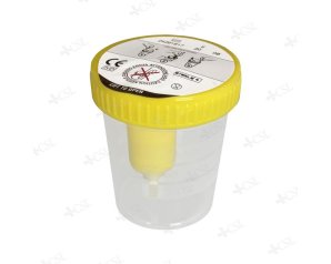Contenitore per Raccolta Urina con Provetta Sterile Monouso per Analisi Cliniche ed Esame delle Urine