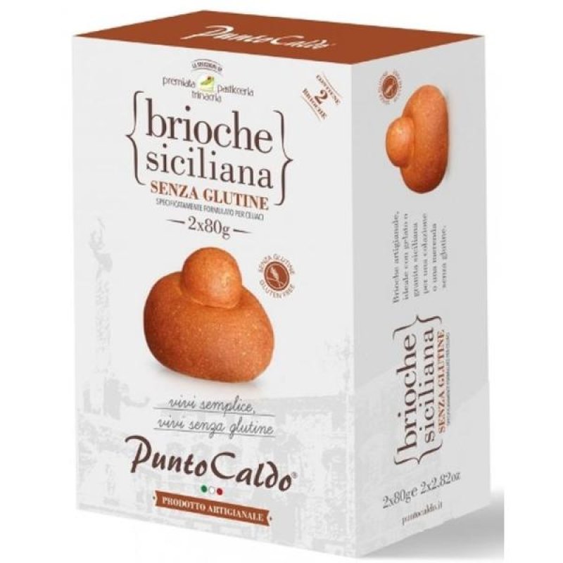 Punto Caldo brioche siciliana senza glutine 80 grammi 1 pezzo Punto Caldo brioche siciliana senza glutine 80 grammi 1 pezzo