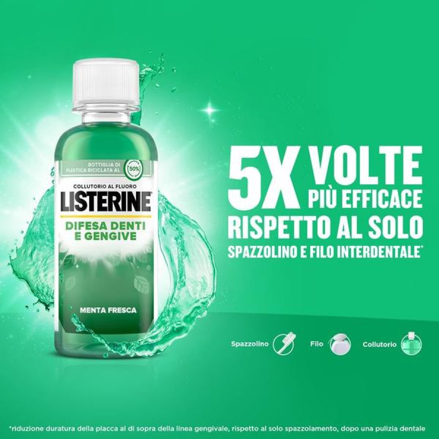 Listerine Difesa Denti e Gengive Collutorio Antibatterico 80 ml – Protezione Quotidiana per Denti e Gengive Sane Listerine Difesa Denti e Gengive Collutorio Antibatterico 80 ml – Protezione Quotidiana per Denti e Gengive Sane