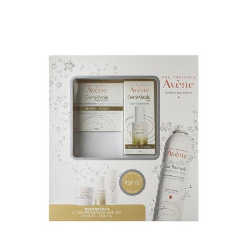 Avene Dermabsolu Cofanetto Trattamento Viso Anti Et&agrave; Natale con Crema Giorno Rivitalizzante e Balsamo Notte Rigenerante per Pelle Matura